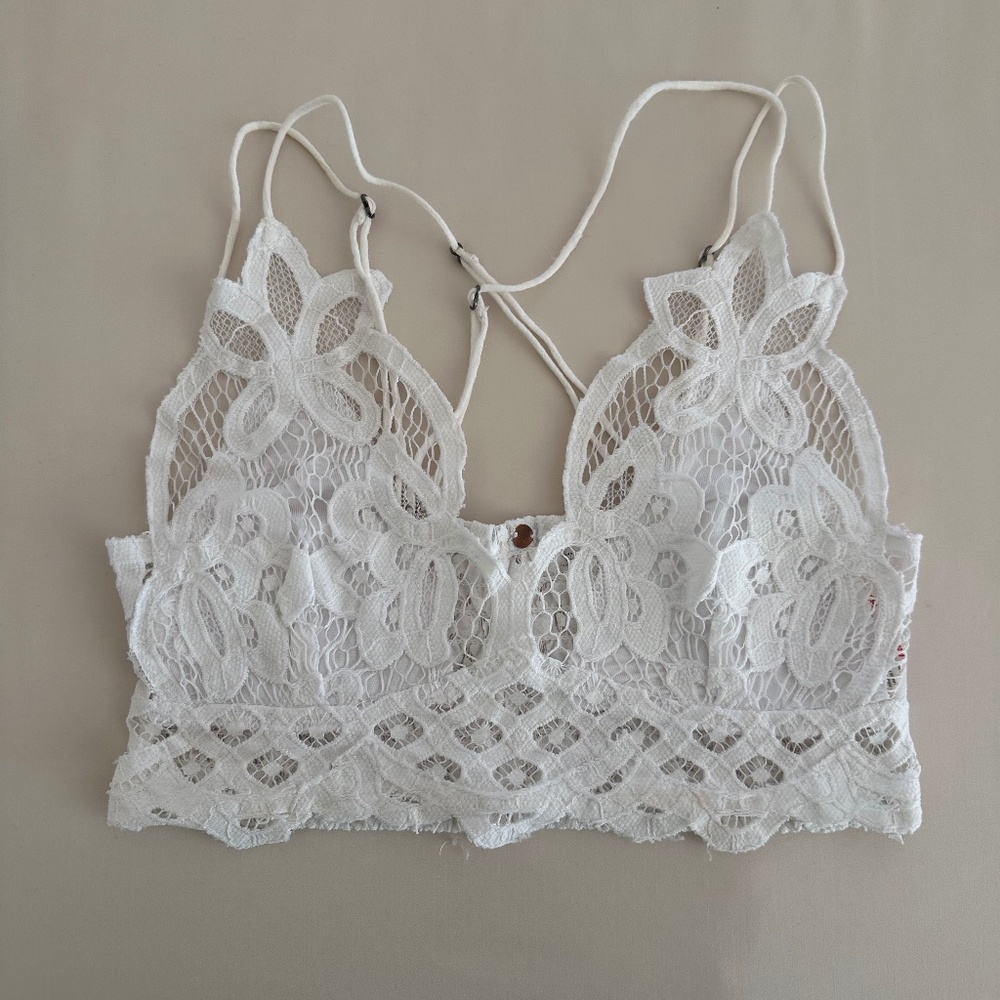 Free People Adella Bralette White Size Small